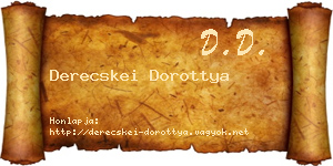Derecskei Dorottya névjegykártya