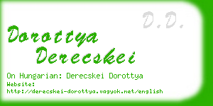 dorottya derecskei business card